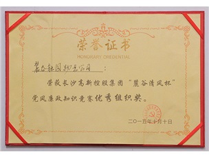 麓谷清風(fēng)杯優(yōu)秀組織獎