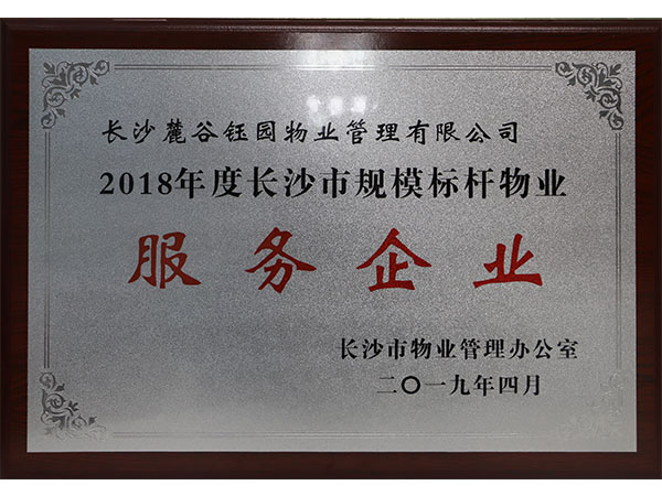 2018年度長沙市規(guī)模標(biāo)桿物業(yè)服務(wù)企業(yè)