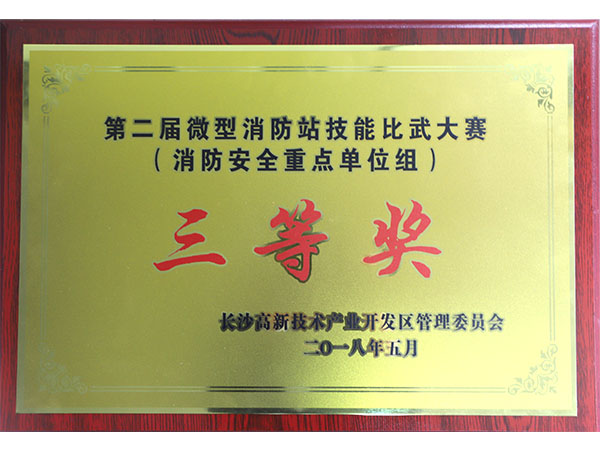 2018年第二屆微型消防站技能比武大賽三等獎